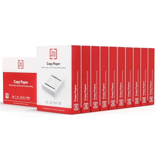 Staples ورق نسخ ستابلز TRU RED 8.5x11 20 رطل 92-برايت 5000 ورقة/كرتون - Image 1