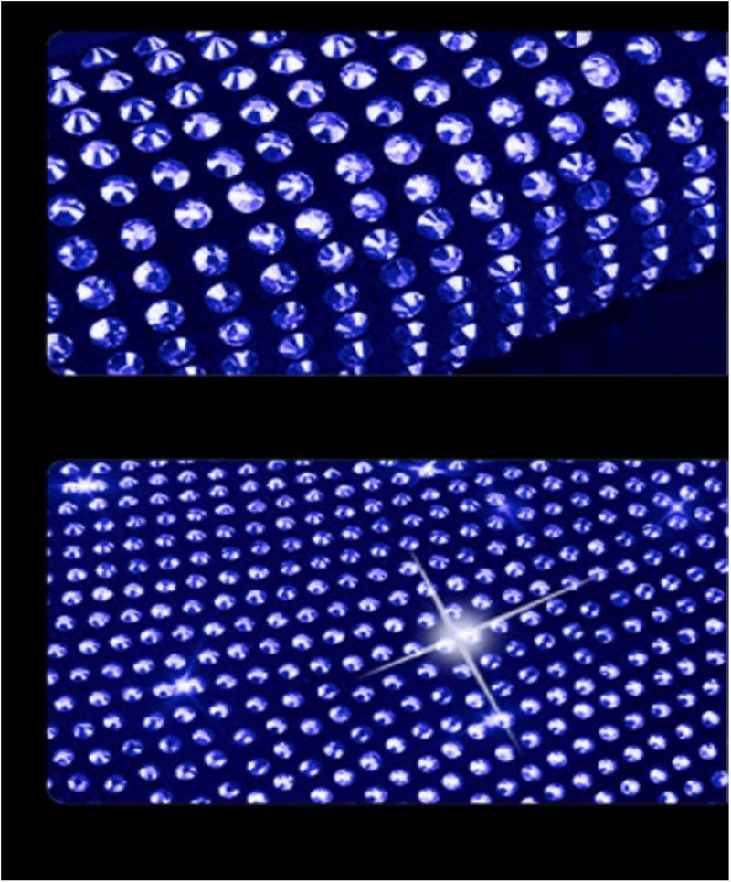 SPANICE Bling Bling Auto Shift Gear Cover, Leather Auto Gear Shift Knob Cover with Crystal Glitter Bling Rhinestones for Girls,Lady Universal Fit (Blue) - Image 3