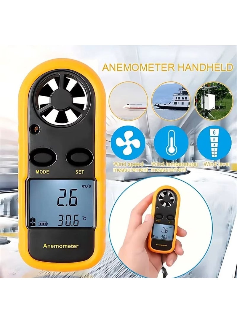 Anemometer ELIKLIV GM816 Digital Anemometer | High-Precision Portable Wind Speed ​​and Temperature Measurement Instrument | Suitable for Air Conditioning / Environmental Protection / Aviation / Engineering / Fans - Image 1