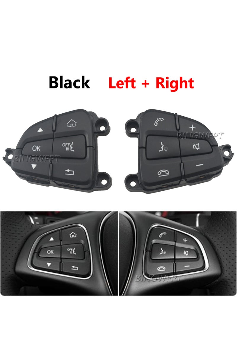 إيروريكس زوج واحد من أزرار التحكم في عجلة القيادة باللون الأسود/الموكا لسيارة مرسيدس بنز الفئة C GLC W205