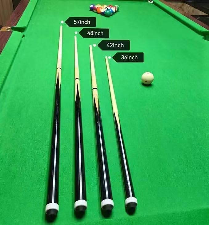 JX Pool Cues New 58 Inch Billiard Cue Sticks 13mm Glue-on Tips Hardwood Wooden Cues Set of 2 - Image 4