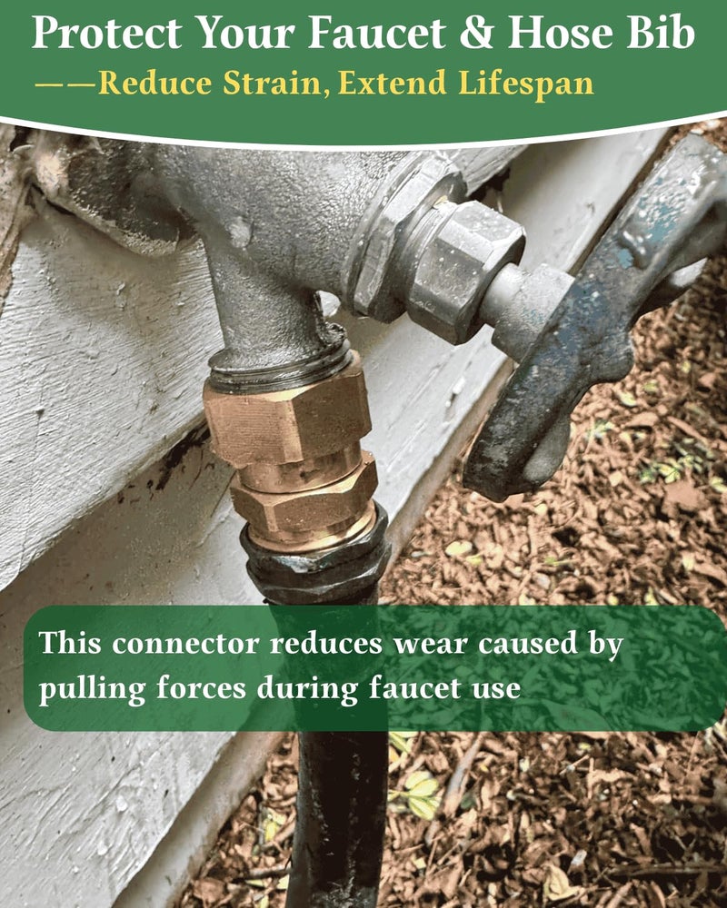 SARANICE Garden Hose Swivel Adapter Fitting,Pressure Washer Gun Swivel Connector Joint Anti Twisting Fitting,3/4 Ght Female X 3/4 Ghtmale Adapter,Good Sealing Performance with No Leaks,Brass - Image 3