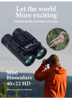 Generic 40x22 HD Powerful Binoculars Folding Mini Telescope 40 Times Binocle Binoculars 2000M Long Range For Hunting Sports Outdoor Camp  - Image 3