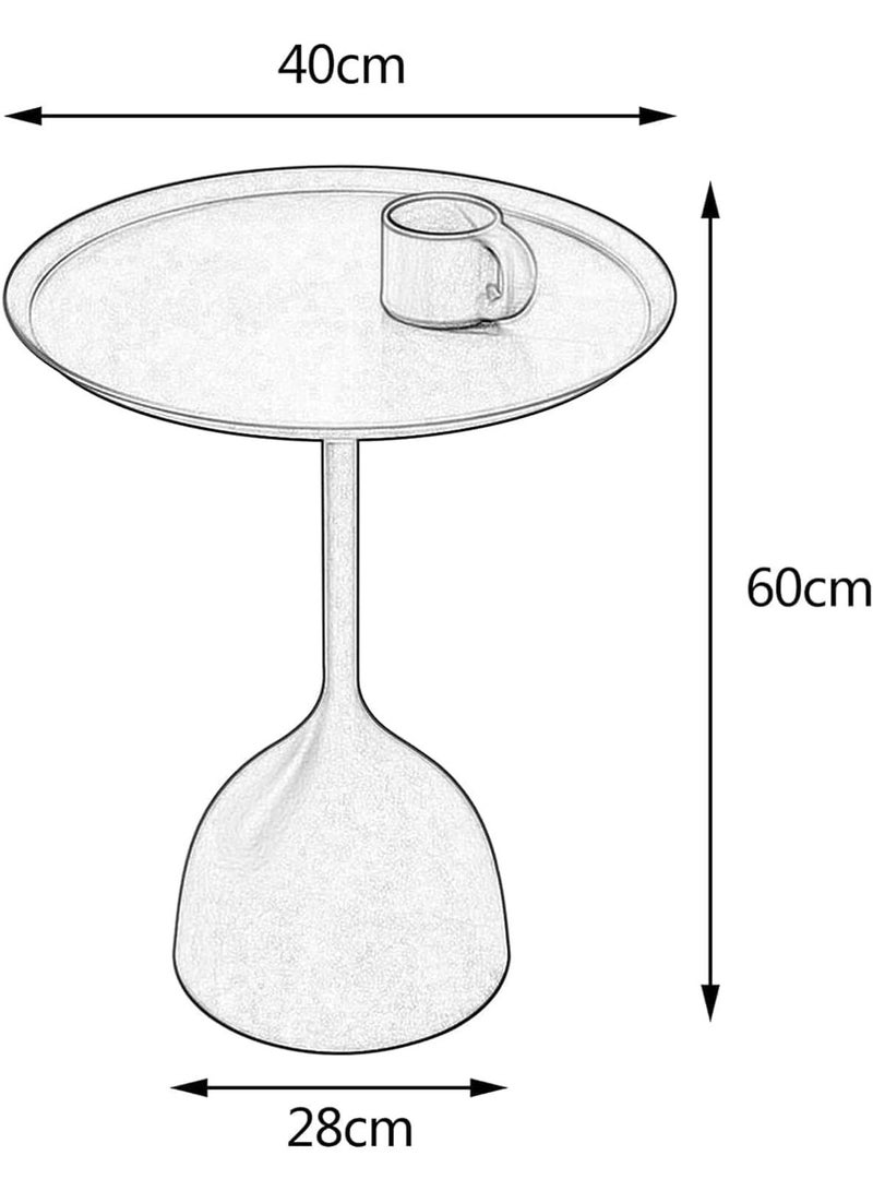 Y&D Modern Living Room Bedroom Center Table Tea Table Coffee Table Side Table Rest Table Coffee Table Nordic Sofa Side Decorative Small Space Living Room Bedroom Patio Vintage Metal End Table Metal Iron Outdoor Round Table Weather Resistant Anti-Rust Outdoor ﻿  - Image 2