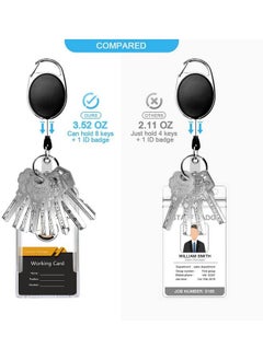 2 Pack Heavy Duty Retractable Badge Reel Clip With Hard Plastic Clear Badge Holders Holding 2 Pieces Of Id Badge Name Card Horizontal Style - pzsku/Z614E48B970EA83024495Z/45/_/1693829724/cf8a5865-b033-4db1-bb1e-1a2642b28fd3