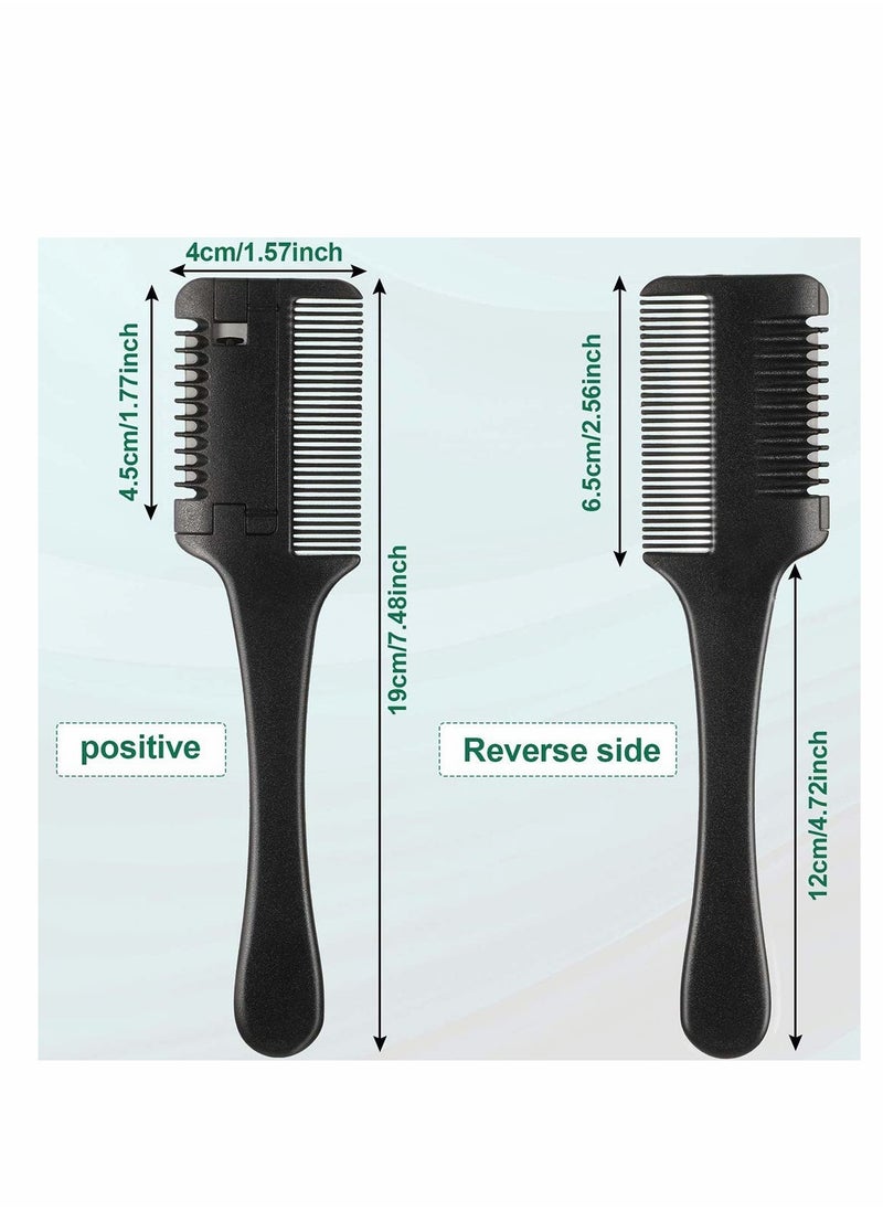Excefore - Hair Cutter Comb Professional Thinning Thinner Shaper Scissors Edge Razor Blade Double Sided for Cutting and Styling Hair cutting comb, razor comb, double sided hair razor comb - Image 1