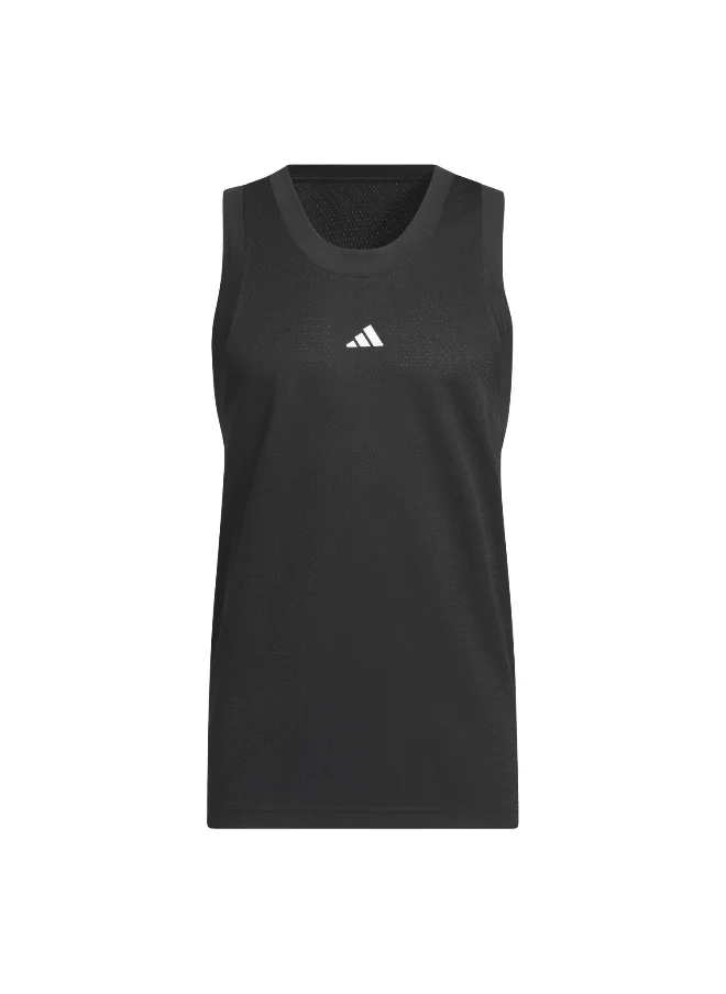 اديداس Legends Tank Black Basketball Tops 2Xs