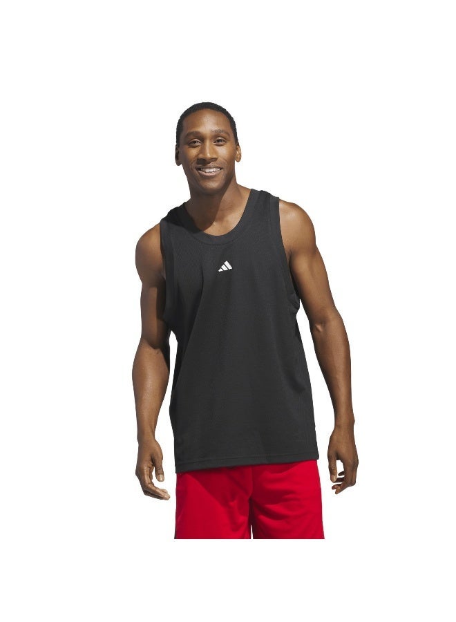Adidas Legends Tank Black Basketball Tops 2Xs - Image 1