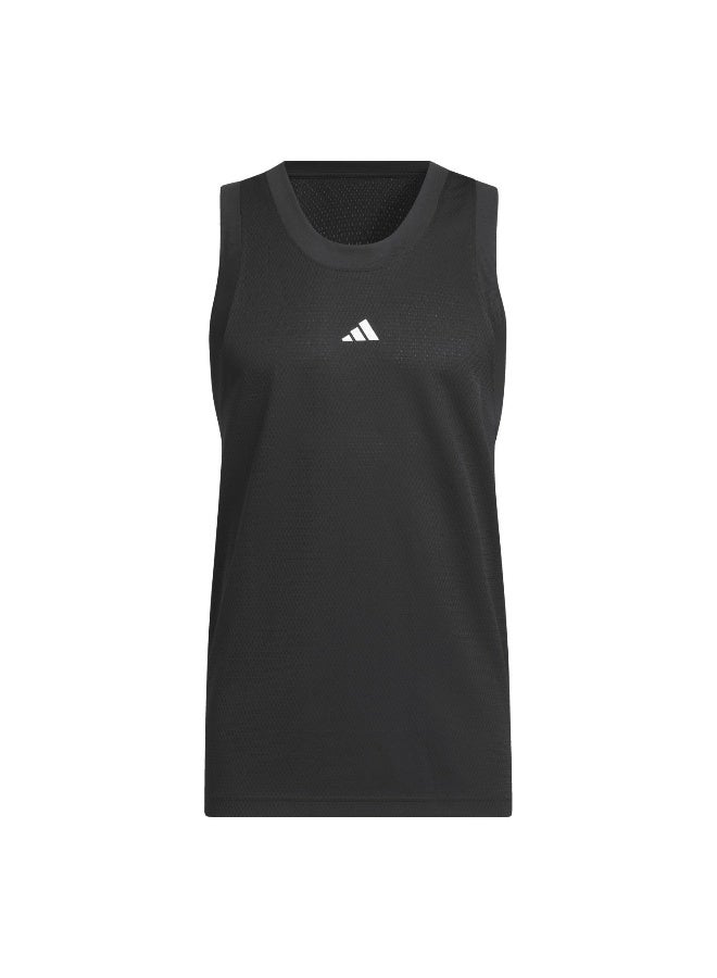 Adidas Legends Tank Black Basketball Tops 2Xs - Image 2