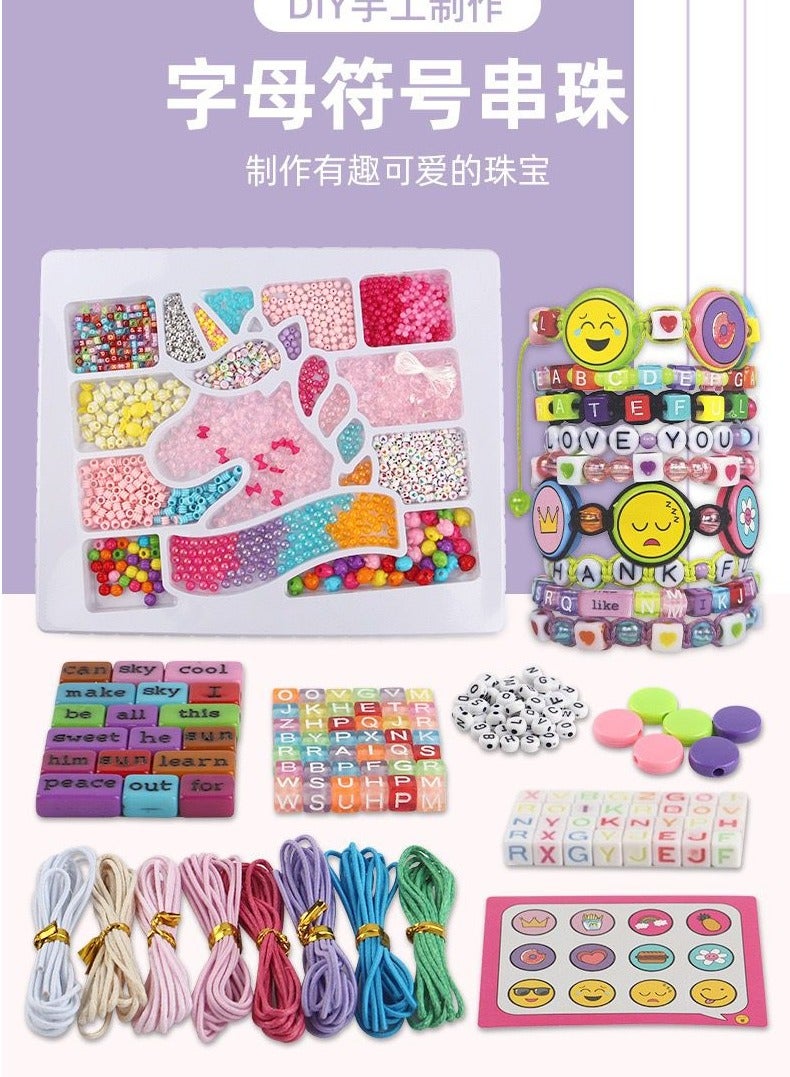 Girls Jewelry Set/ Beads Toy/ Girl toy/ Make your unique jewelry with DIY beads and charms set/ Design over 20 stylish accessories that reflect your personal style while encouraging creativity and imagination/ Make your fashionable handmade chain/ Includes 600 charms & beads/ Make Cute bracelets & Necklace/ Handmade Wrist Accessories/ Fun Phrases with letter beads, word beads & more/ Educational & enhance creativity/ Learning Toy Gift for Adolescent & Kids, for 3-14 years