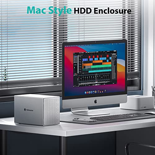 Yottamaster 5 Bay External Hard Drive Enclosure, Aluminum USB3.0 3.5" HDD Enclosure for 3.5 & 2.5 Inch SATA HDD/SSD, Support 90TB(5x18TB) Direct Attached Storage DAS, Non-RAID [PS500U3] - Image 2