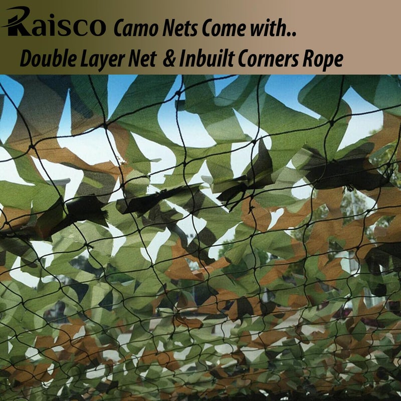 RAISCO 5X30 Feet Jungle Hunting Blind Camo Net Camouflage Nets Military Surplus for Shooting, Party Decoration, Photograph, Vahicle Cover, Sunshade Jungle Color Combination - Image 2