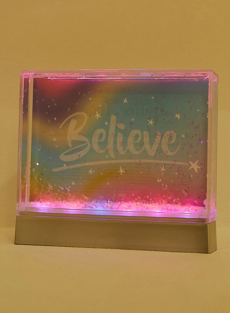 Fizz Light up Glitter Frame 14x16cm