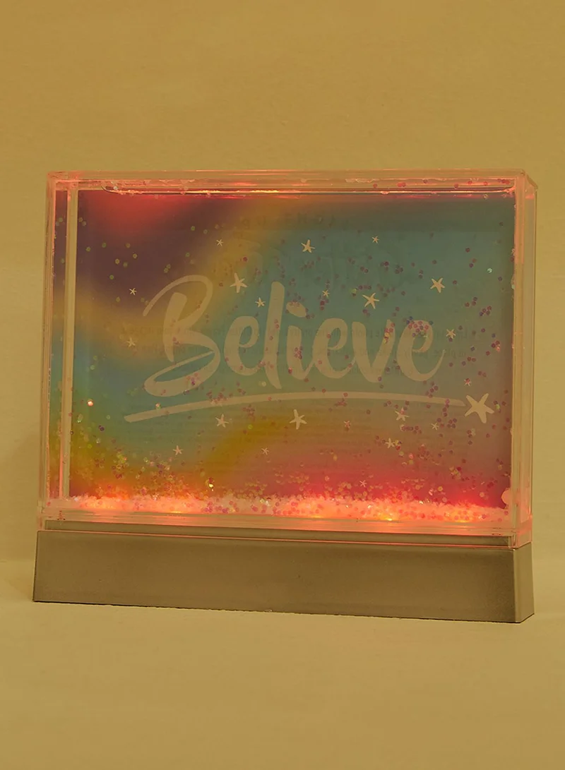 Fizz Light up Glitter Frame 14x16cm