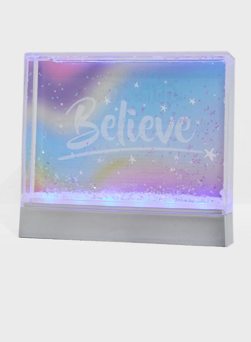Fizz Light up Glitter Frame 14x16cm