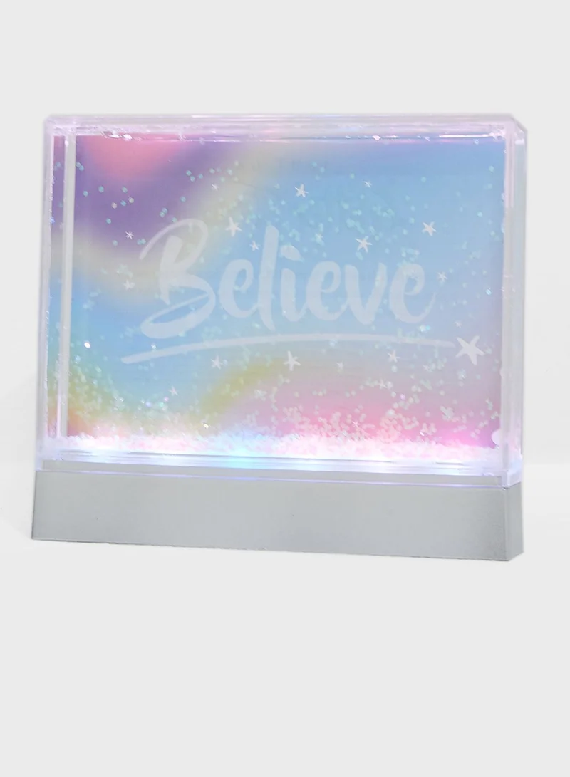 Fizz Light up Glitter Frame 14x16cm