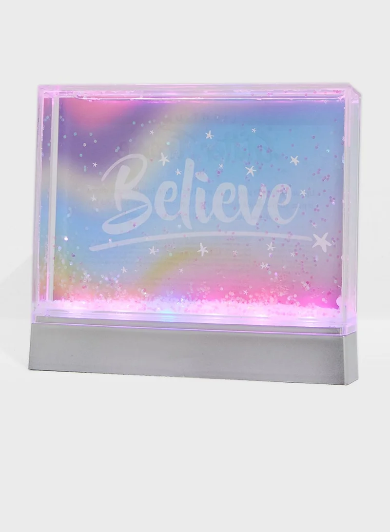 Fizz Light up Glitter Frame 14x16cm