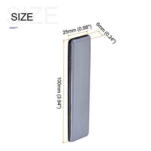 METALLIXITY PTFE Furniture Slider Gliders (100x25mm) 8Pcs, Rectangle Self-Adhesive Floor Protector Pads - for Furniture Carpets - Image 2