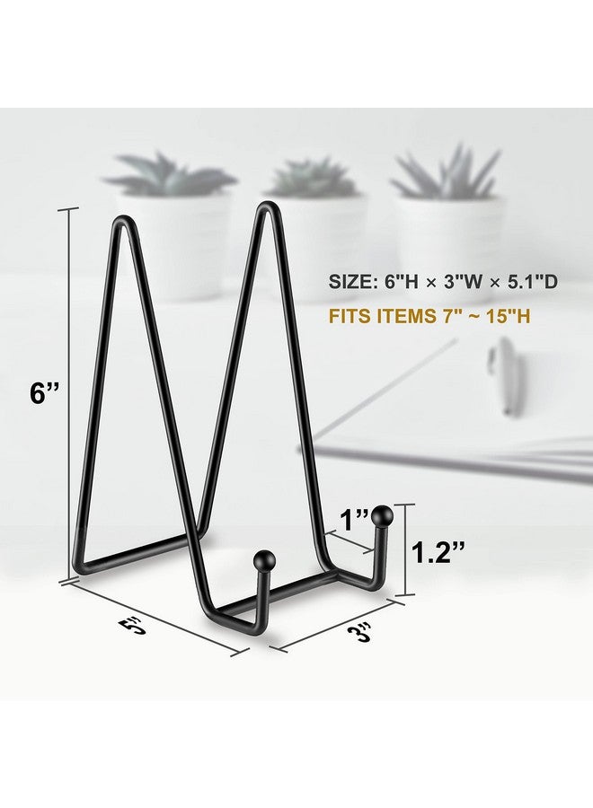 Hoewina Plate Stands for Display, 5 Pack 6 Inch Plate Holder Display Stands, Metal Frame holder stand for Book, Picture, Decorative Plate, Photo and Platter, Tabletop Art - Image 1