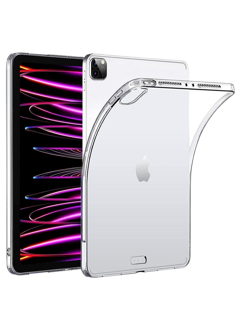 Raxoom Clear Case for iPad Pro 12.9 2022 2021 2020 6th 5th 4th Generation , Support Apple Pencil 2nd Gen Charging, Soft Slim Lightweight TPU Cover for iPad Pro 12.9 inch