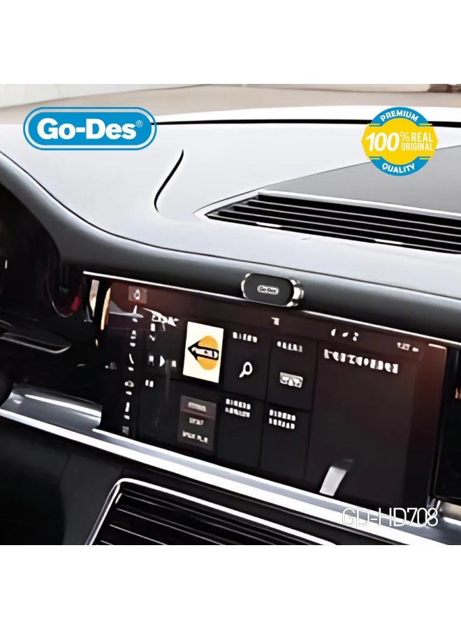 GO-DES GD-HD708 Magnetic Phone Tablet Holder 360° Rotating Aluminum Alloy Stand Universal Mount for Car Home Office - Image 3