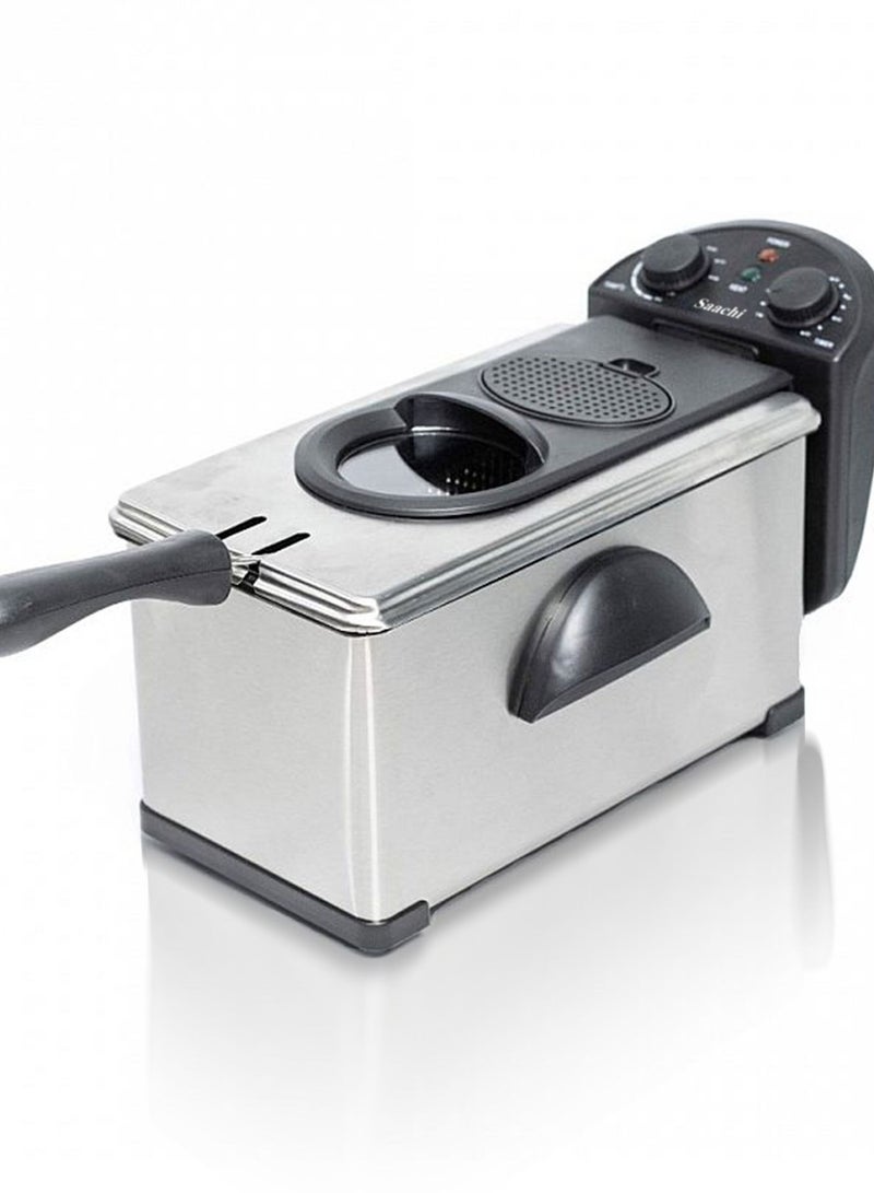 Saachi Deep Fryer With Adjustable Thermostat And Thermal Cut-Out Reset Button 3 L 2000 W NL-DF-4702T Silver - Image 1
