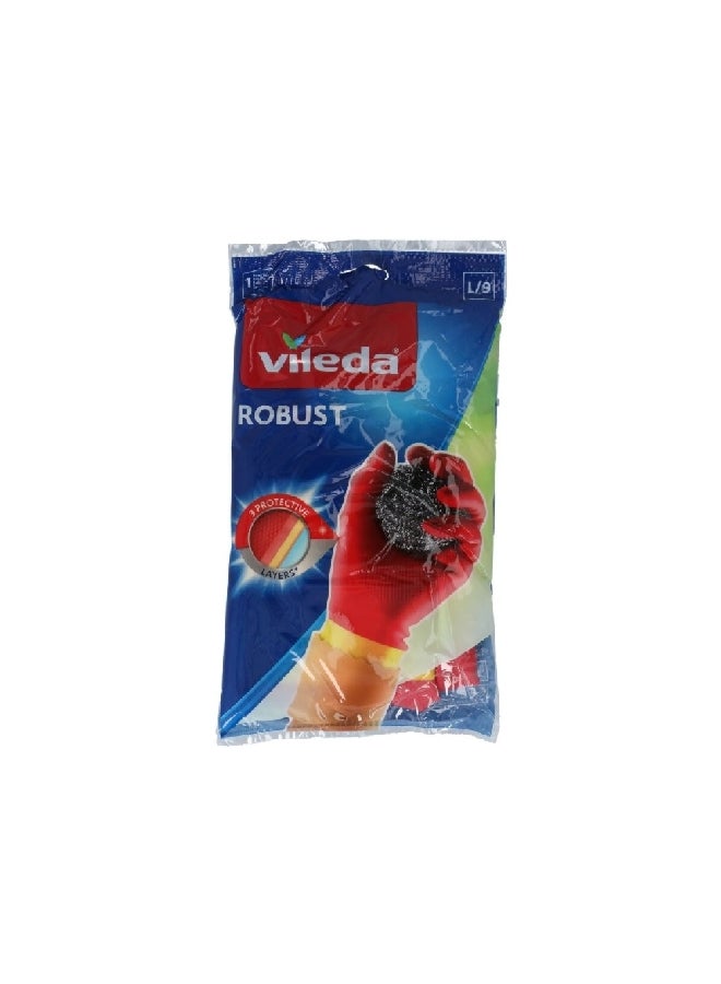 LATEX Protector Gloves Red Large VG09 - Image 3
