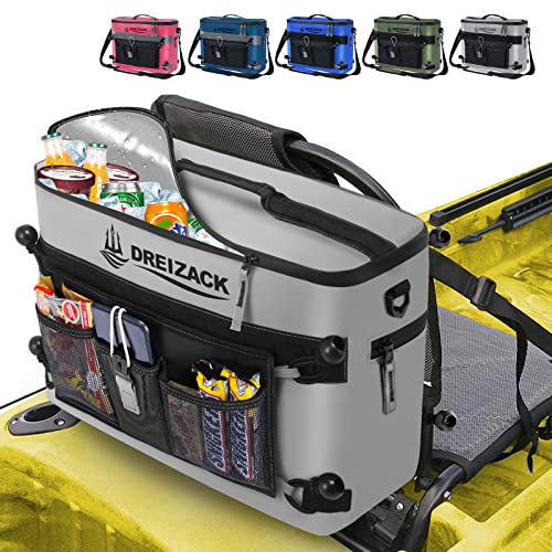 Dreizack Kayak Cooler Bag, 22L Capacity, Gray, Waterproof PVC Material, Behind Seat Access - Image 1