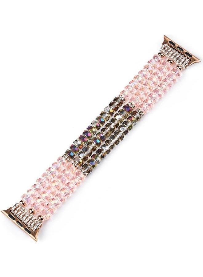 NIBEMINENT Replacement Watchband For Apple Watch Crystal Pink - Image 1