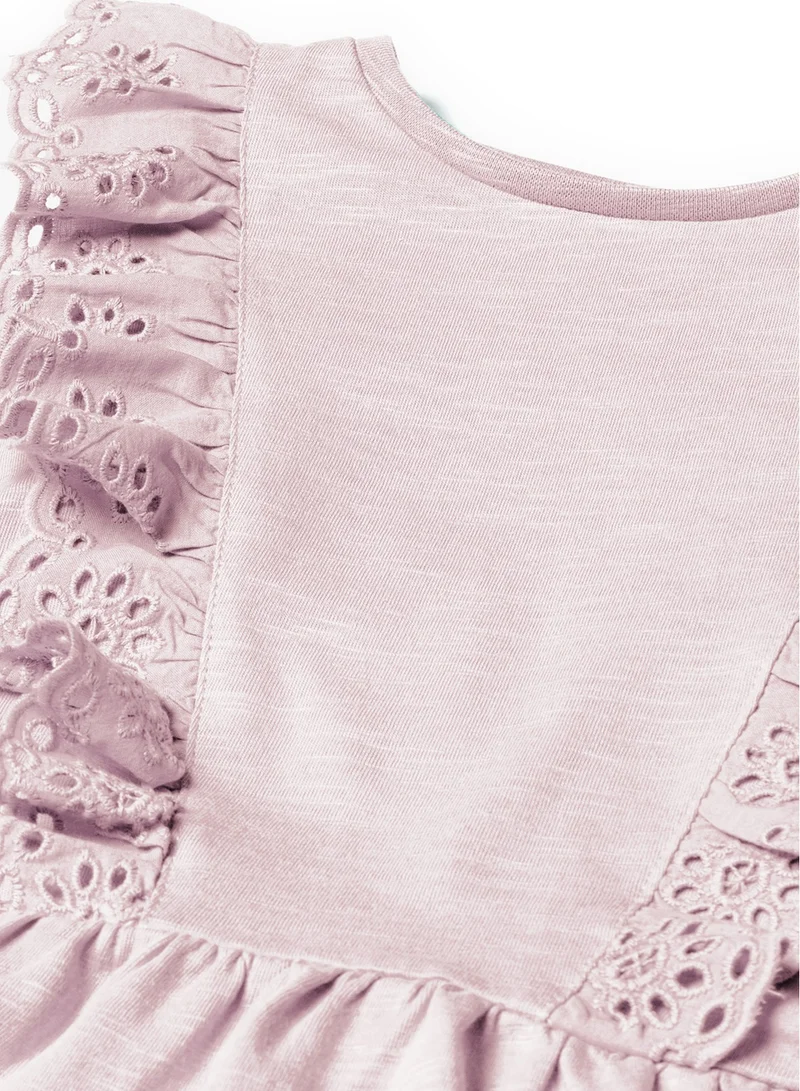 MINOTI Eyelet Ruffle Dress