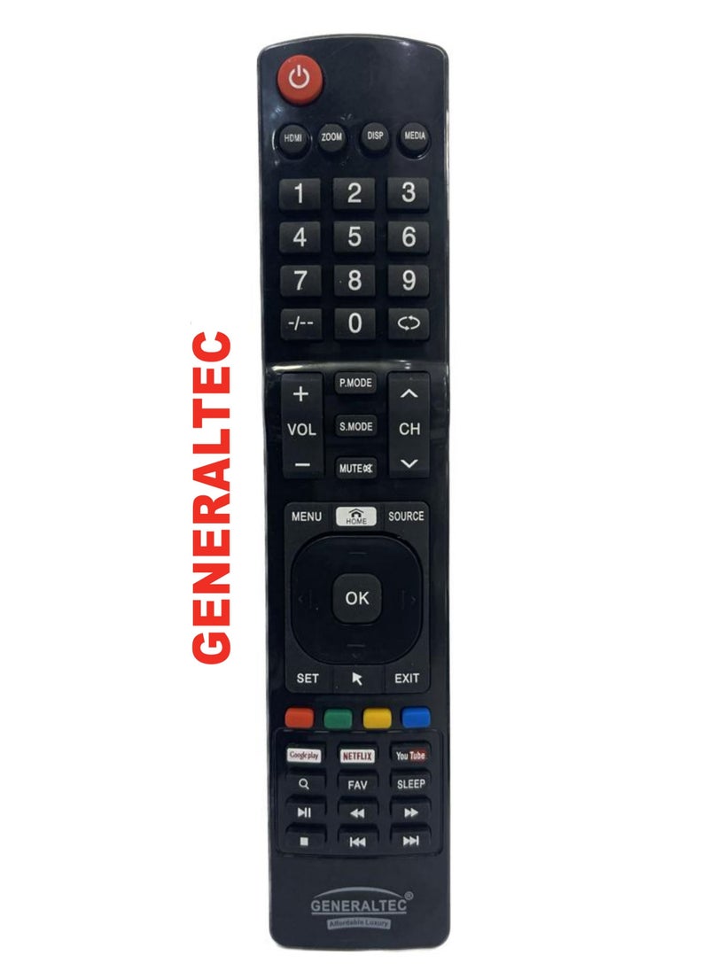 General Tech - GENERAL TEC REMOTE CONTROL FOR SMART TV WITH FULLY WORKING YOU TUBE AND NETFLIX BUTTONS. - Image 1