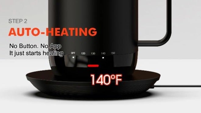 VSITOO S3 Pro 16oz Smart Self Heating Coffee Mug, Heated Coffee Mug with AI Auto-Sensing Temperature Control, 120-150℉ Rechargeable Smart Mug Warmer, IPX7 Waterproof, Gift for Men Women, Black - Image 3