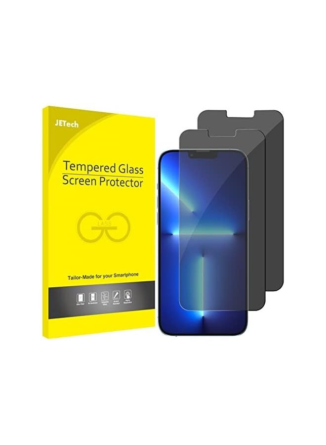 Jetech Privacy Screen Protector for iPhone 13 Pro Max 6.7-Inch, Anti Spy Tempered Glass Film, 2-Pack - Image 1