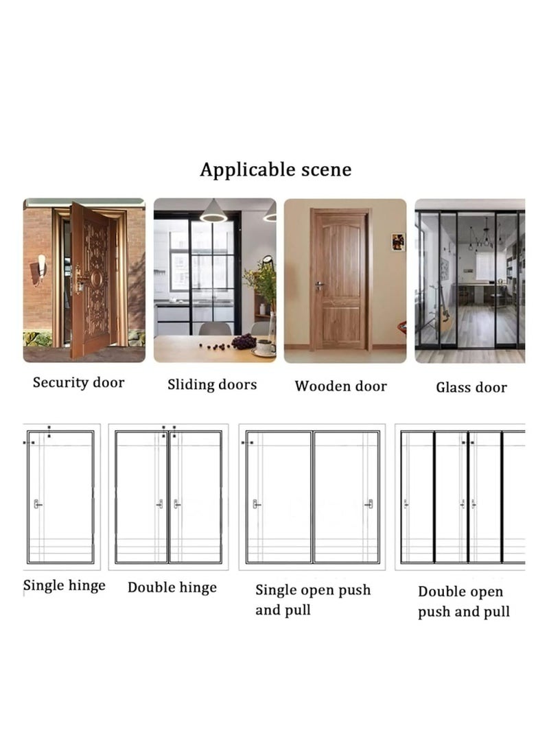 Generic Hole-Free Door Closer Multifunctional Door Closer with Automatic Detection Automatically Closes All Doors For Home   Or Office (1200g)  - Image 5