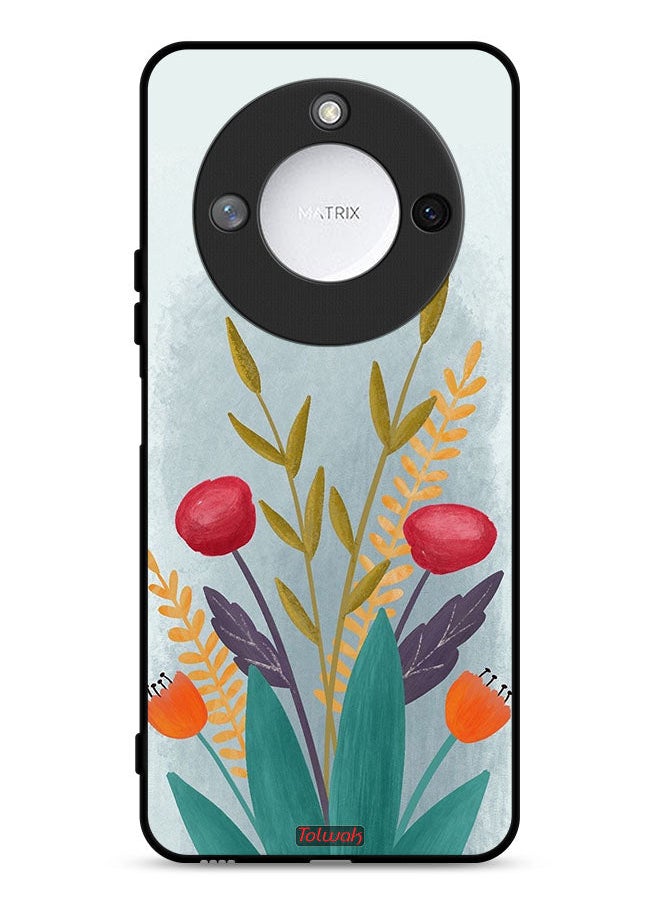 Tolwak Honor X9c Smart 5G Protective Case Cover Plants Drawing Art  - Image 1