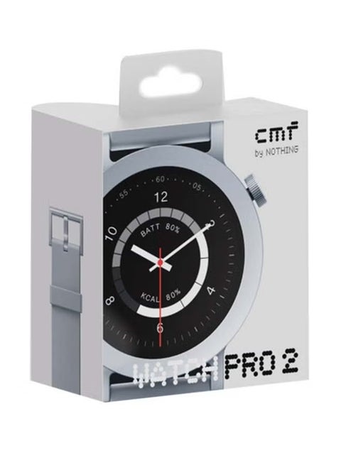 Watch Pro 2, 1.32" AMOLED Display, Built-in multi-system GPS, 120 Sports Modes, Smart Sleep Algorithm, Bluetooth calling with AI noise reduction, MENA Version Ash Grey