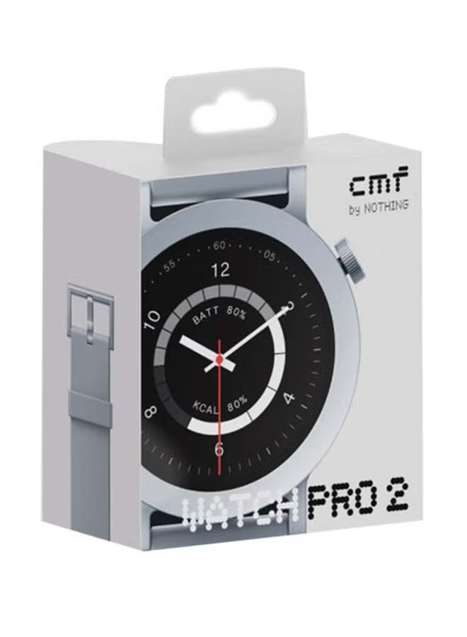 Watch Pro 2, 1.32" AMOLED Display, Built-in multi-system GPS, 120 Sports Modes, Smart Sleep Algorithm, Bluetooth calling with AI noise reduction, MENA Version Ash Grey