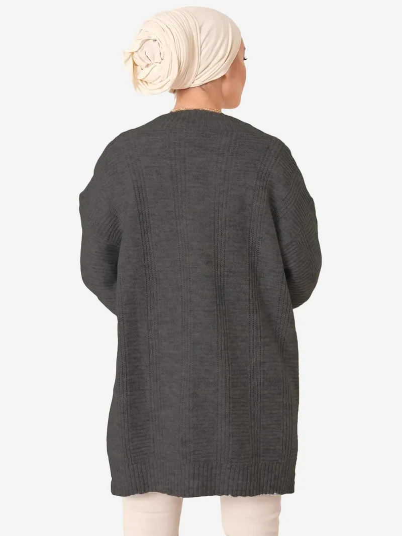 BIG DART BDART Buttoned V-Neck Jacquard Cardigan