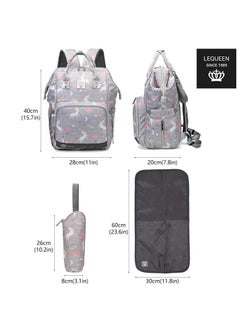LEQUEEN Diaper bag 7th edition diamond - Gray unicorn  - Image 3