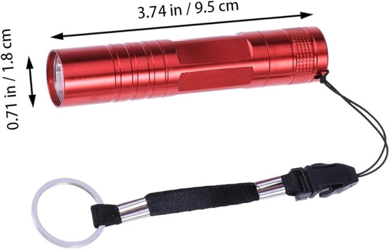Red Mini LED Flashlight Ultra Bright Keyring Torch For Camping Hiking Emergency - Image 3