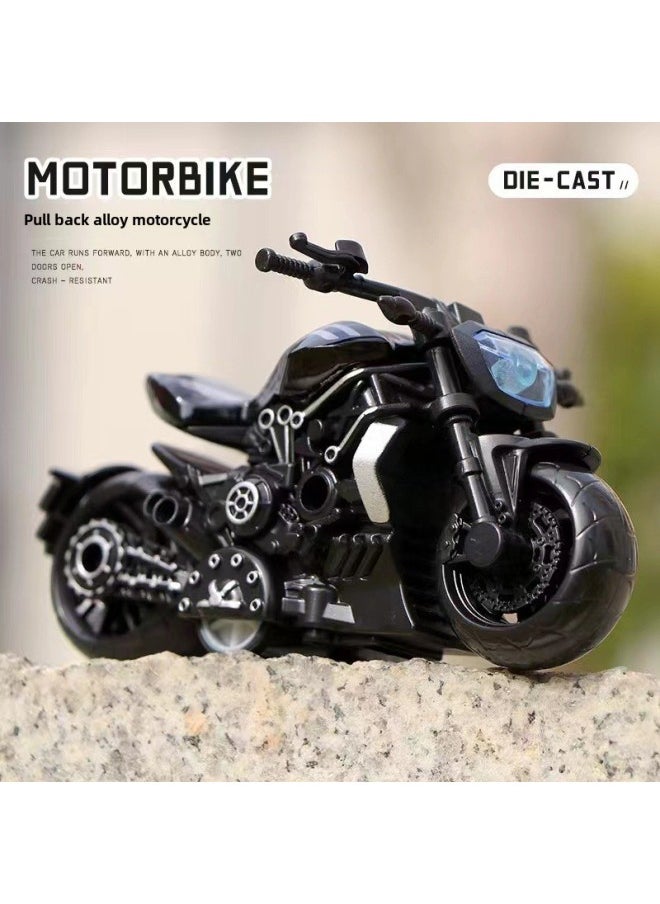 Alloy Pullback Motorcycle Model Ornaments Mini Simulation Racing Toy Keychain Pendant Grasp-Color:1:32 Alloy Pull-back Ducati (red, No Packaging, Single Color Minimum Batch Of 300)