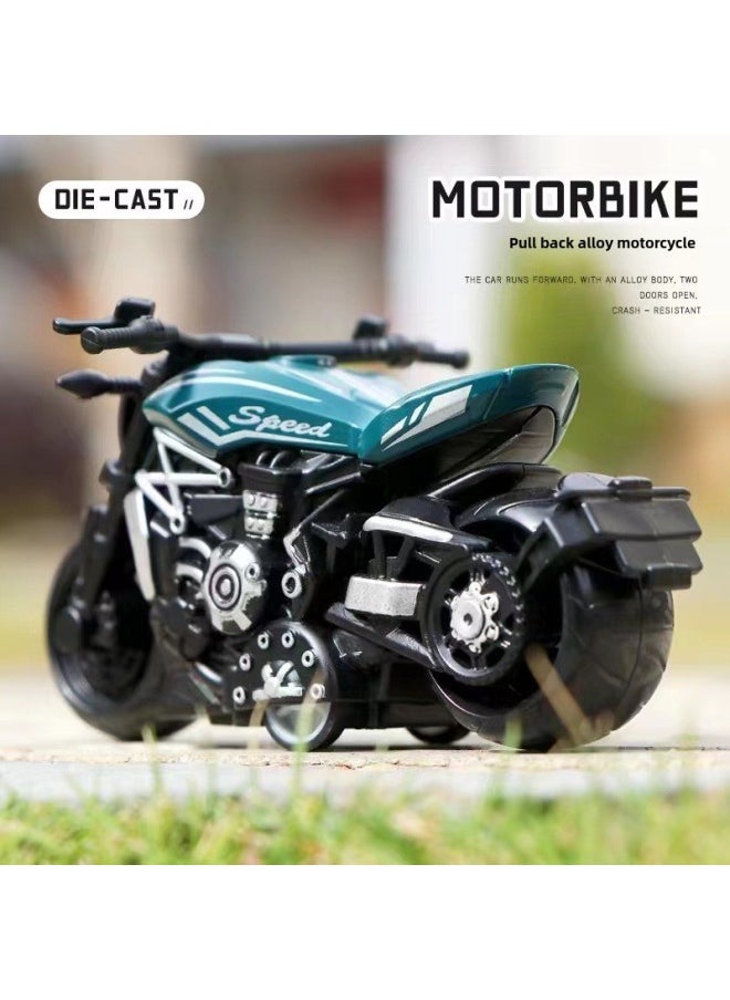 Alloy Pullback Motorcycle Model Ornaments Mini Simulation Racing Toy Keychain Pendant Grasp-Color:1:32 Alloy Pull-back Ducati (red, No Packaging, Single Color Minimum Batch Of 300)