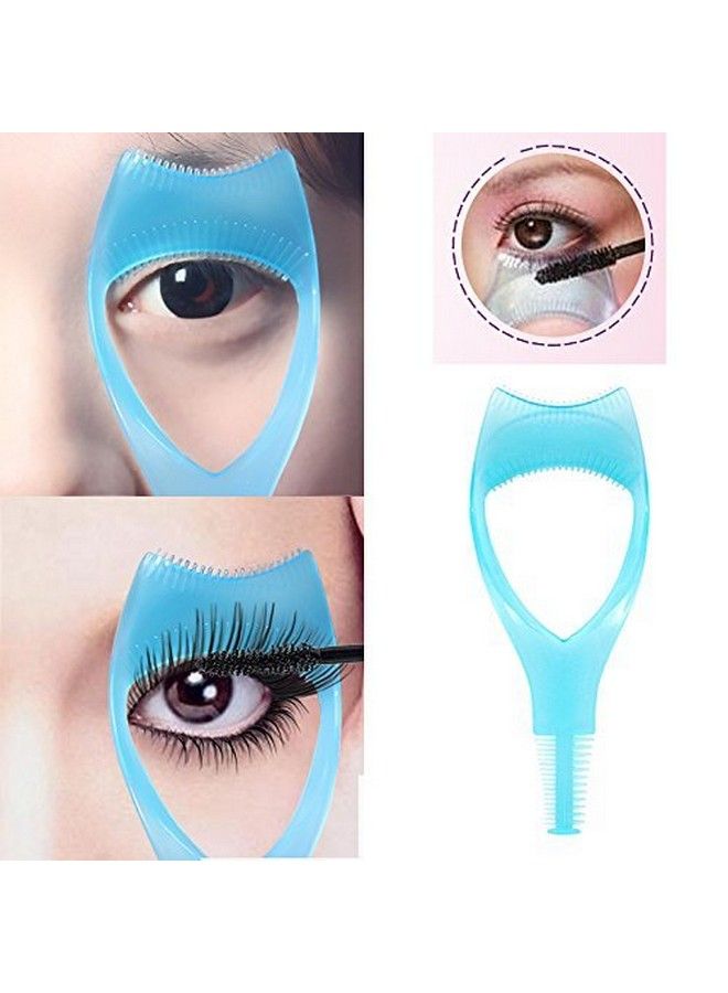 Gugzy 3 In 1 Makeup Eyelash Tool Upper Lower Lash Mascara Applicator Guide Eyelash Comb Cosmetic Tool (1 Blue) - Image 3