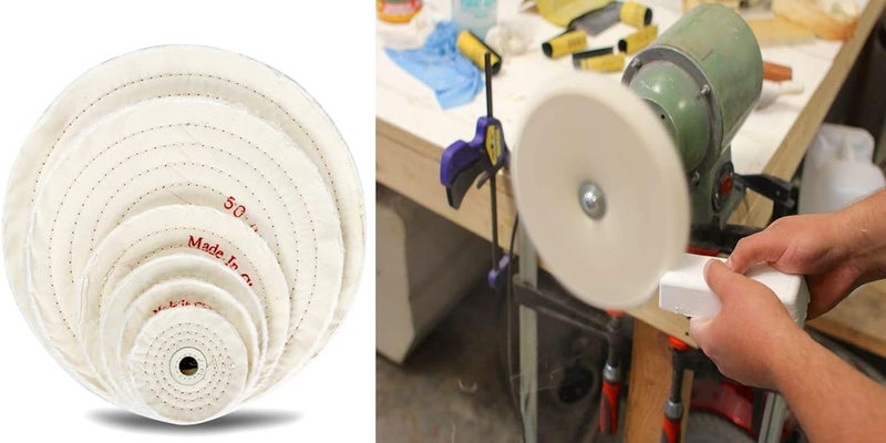 DIY Crafts 3 Pcs 3 Buffing Polish Wheel Spiral Stitched Buffing Polish Wheel Bench Grinder Polishing Wheel Layers Spiral Stitched Buffing Wheel MetaPack of 3 Pcs 3 Buffing Polish Wheel - Image 3