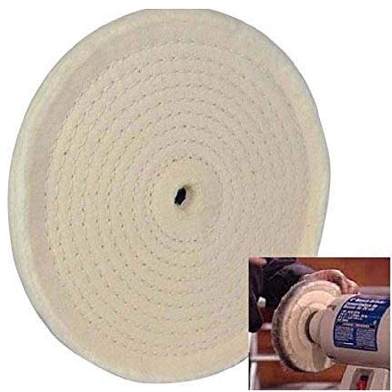 DIY Crafts 3 Pcs 3 Buffing Polish Wheel Spiral Stitched Buffing Polish Wheel Bench Grinder Polishing Wheel Layers Spiral Stitched Buffing Wheel MetaPack of 3 Pcs 3 Buffing Polish Wheel - Image 5