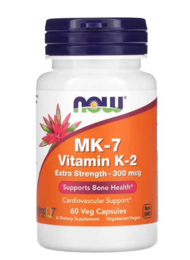 NOW Foods, MK-7 Vitamin K-2, 300 mcg, 60 Veg Capsules