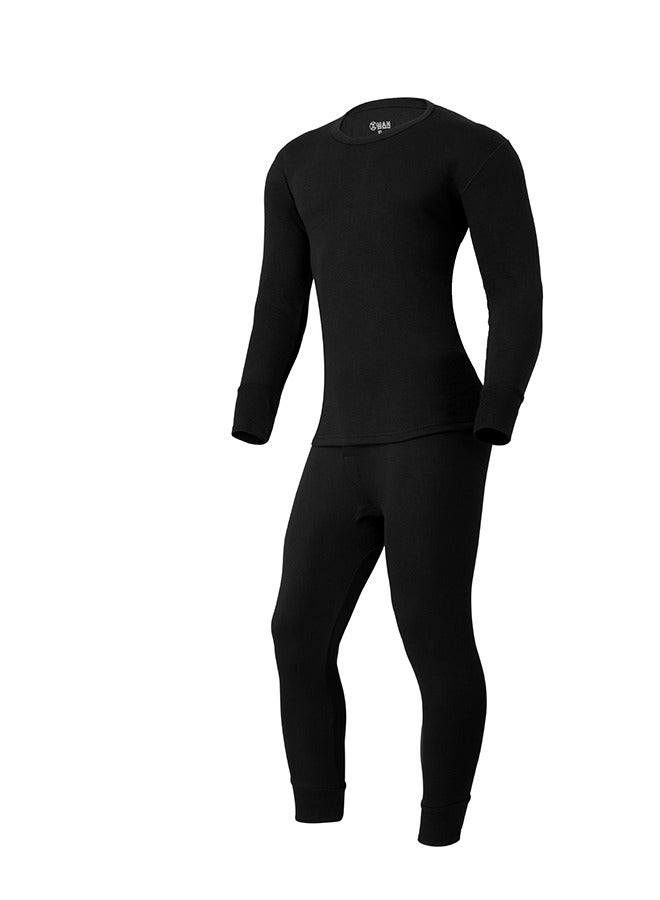 Men's winter underwear set, a luxurious Egyptian product made of the finest interlock cotton fabric and soft fleece. Provides perfect warmth and comfort with a practical design that fits the body.  - Image 1