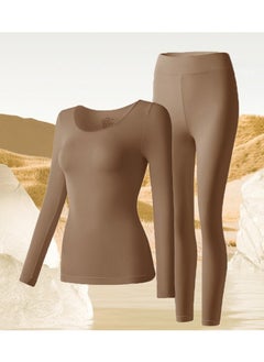 Generic Women seamless light stretchy underwear ultra-thin not thick set long sleeve top and tights  - Image 3