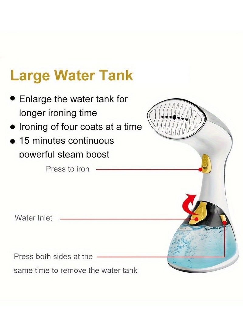 KLIKON Portable Garment Steamer | Handheld | 20 seconds Heating | Fabric Wrinkle Remover | 270ML 1300W Grey KGS-311 - Image 5