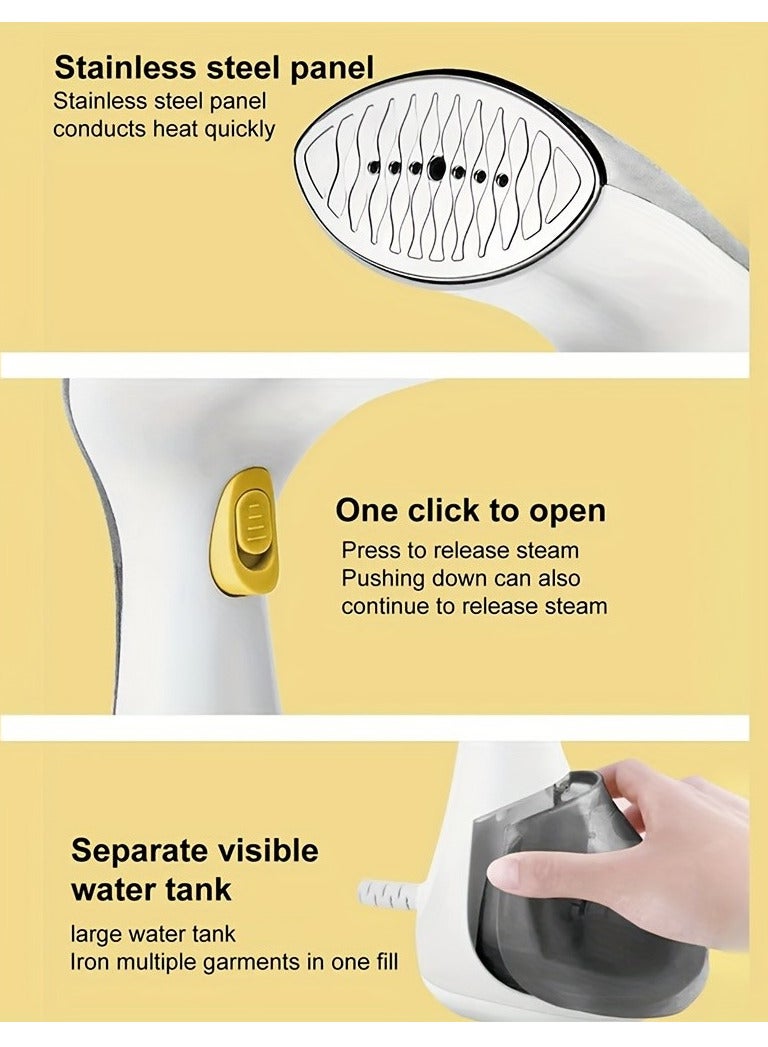 KLIKON Portable Garment Steamer | Handheld | 20 seconds Heating | Fabric Wrinkle Remover | 270ML 1300W Grey KGS-311 - Image 4